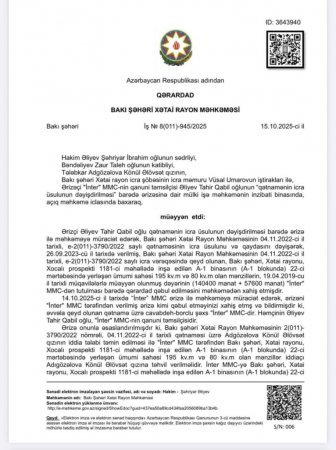 Tikinti şirkəti 1 milyonluq əmlakı sahibinə vermir - “İnter” MMC-yə dair məhkəmə aktları niyə icra olunmur? (ARAŞDIRMA)