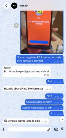 Push30'un biabırçı müştəri xidməti - NARAZILIQ VAR...