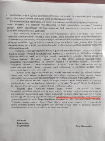 “Azəriqaz”ın baş direktoru səni deyirlər: “Hörmətli” Azər müəllimə açıq məktub — 1/4-lük böyük hörmət