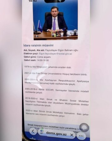 Dövlət Əmək Müfəttişliyi Xidməti Elgün Feyzullayevi niyə müdafiə edir? - FOTO